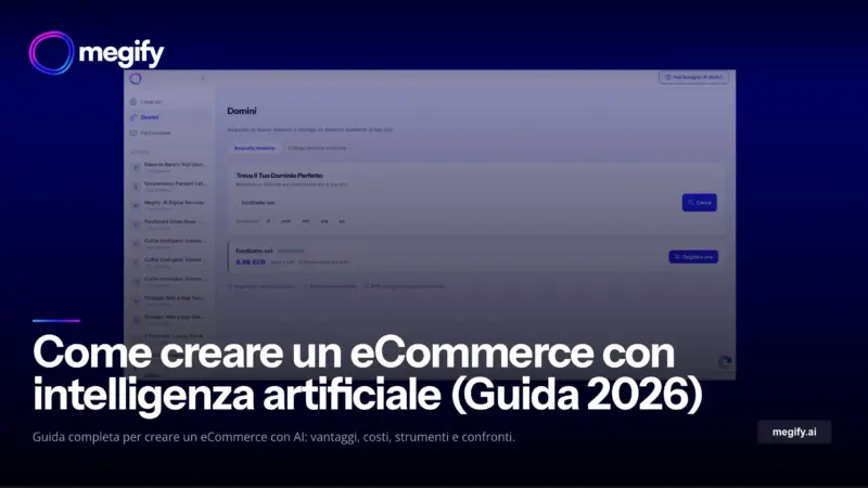 Come creare un ecommerce con intelligenza artificiale (Guida 2026)